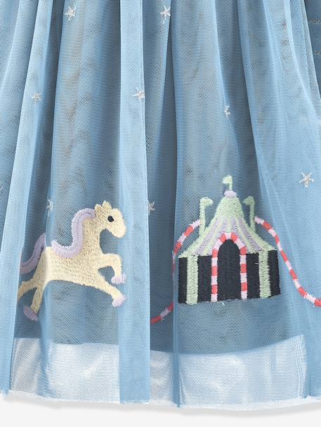 Robe en tulle avec broderie cirque fille Happy Girls bleu ciel - vertbaudet enfant 