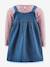 Ensemble fille : robe en jean et t-shirt Happy Girls bleu jean - vertbaudet enfant 