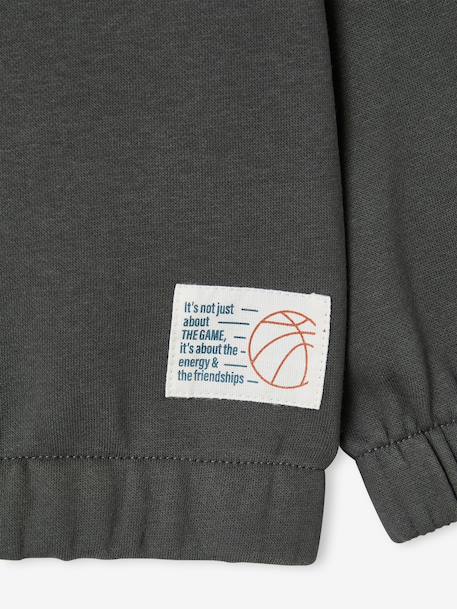 Sweat à capuche garçon manches longues lichen - vertbaudet enfant 
