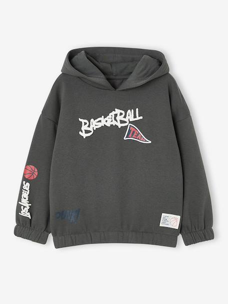 Hooded sweatshirt with long sleeves for boys lichen - vertbaudet enfant 