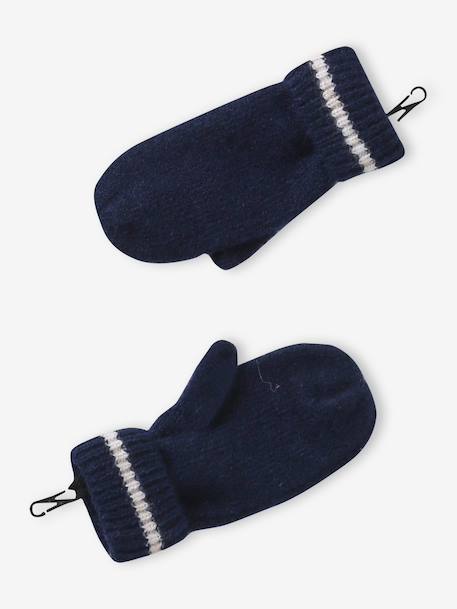 Ensemble garçon bonnet, snood et gants marine - vertbaudet enfant 