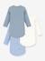 PETIT BATEAU Pack of 3 long-sleeved bodysuits blue - vertbaudet enfant 