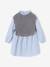2-in-1-Effect Shirt Dress ecru+marl grey+navy blue - vertbaudet enfant 