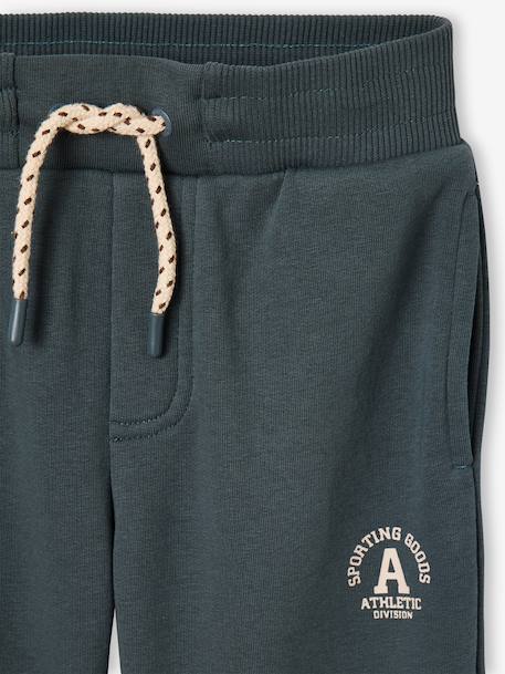 Pantalon jogging 'Athletic' garçon en molleton anthracite+chocolat+lichen - vertbaudet enfant 