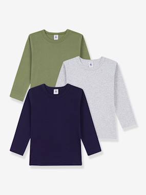 -Pack of 3 long-sleeved T-shirts by PETIT BATEAU 