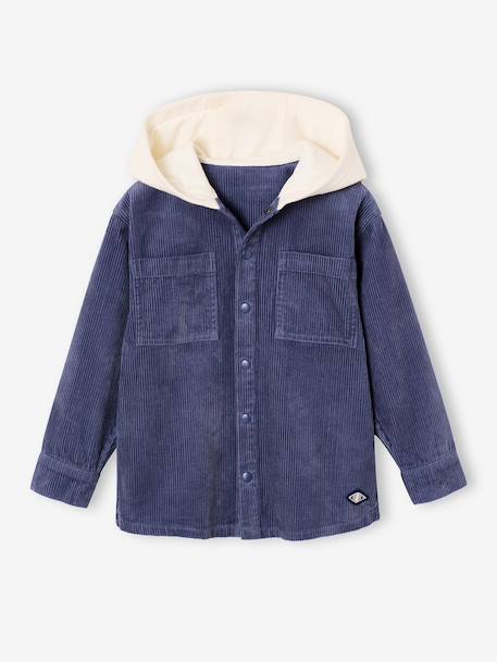 Hooded shirt for boys deep blue - vertbaudet enfant 
