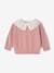 Long-sleeved jumper for baby girls mauve+mocha - vertbaudet enfant 