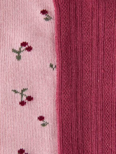 Lot de 2 collants bébé fille rose - vertbaudet enfant 