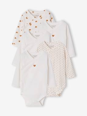 -Lot de 5 bodies naissance fille manches longues