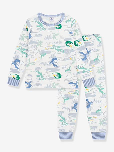 Pyjama imprimé dragons blanc - vertbaudet enfant 