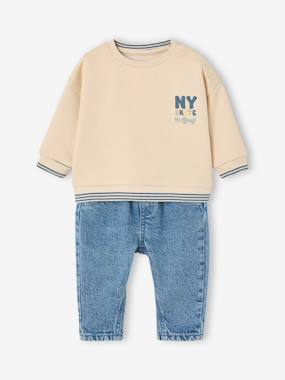Ensemble sweat et jean bébé garçon - vertbaudet enfant Ensemble sweat et jean bébé garçon - vertbaudet enfant