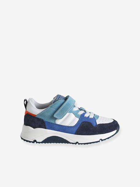 Trainers for boys with touch-fastening strap navy blue - vertbaudet enfant 