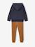 Ensemble sport garçon à capuche bordeaux+ocre+vert sauge - vertbaudet enfant 