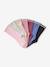 Lot de 7 paires de mi-chaussettes fille lurex bleu+framboise+mauve+rose poudré - vertbaudet enfant 