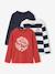 Pack of 3 long-sleeved T-shirts for boys caramel+lilac+rust+sage green - vertbaudet enfant 