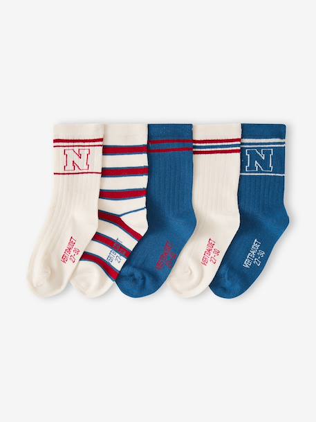 Pack of 5 socks for boys ecru - vertbaudet enfant 