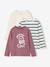Pack of 3 long-sleeved T-shirts for boys caramel+lilac+rust+sage green - vertbaudet enfant 