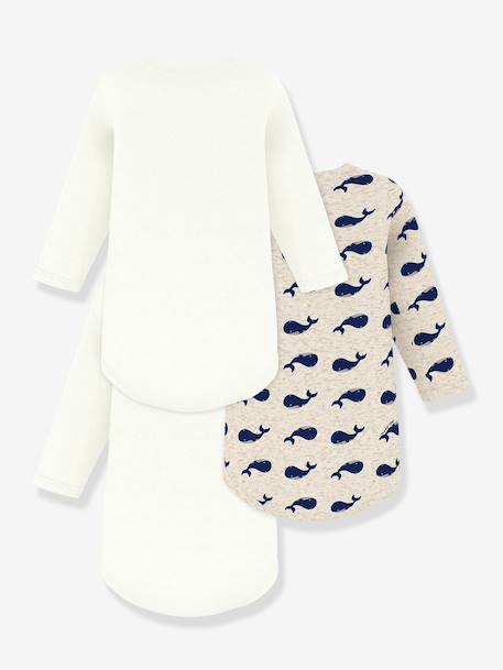 Lot de 3 bodies manches longues blanc - vertbaudet enfant 