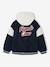 Blouson teddy garçon à capuche amovible marine - vertbaudet enfant 