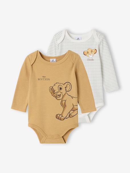 Lot de 2 bodies bébé garçon Le Roi Lion curry - vertbaudet enfant 