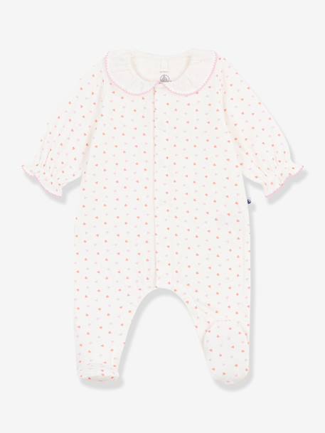 PETIT BATEAU Baby pyjamas with heart print white - vertbaudet enfant 