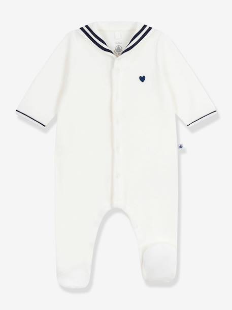 PETIT BATEAU Baby pyjamas with sailor collar white - vertbaudet enfant 