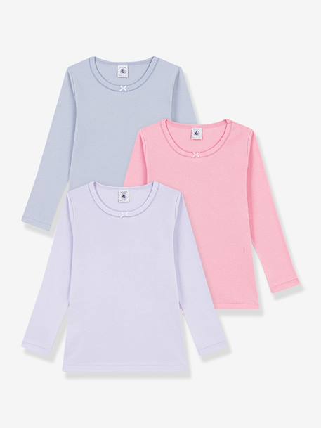PETIT BATEAU Pack of 3 Petit Bateau long-sleeved T-shirts multicoloured - vertbaudet enfant 