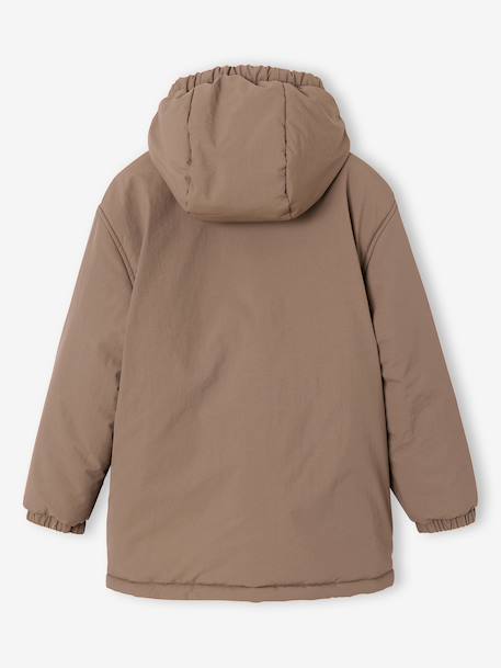Hooded Sherpa-Lined Parka for Boys black+khaki+sage green+taupe - vertbaudet enfant 