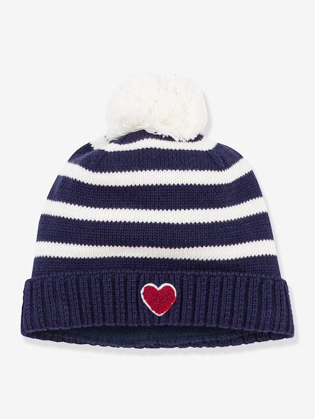 Striped baby hat by PETIT BATEAU navy blue - vertbaudet enfant 