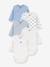 PETIT BATEAU Pack of 5 long-sleeved wrapover bodysuits blue - vertbaudet enfant 
