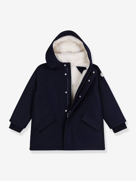 Mid-length parka for kids by PETIT BATEAU navy blue - vertbaudet enfant 