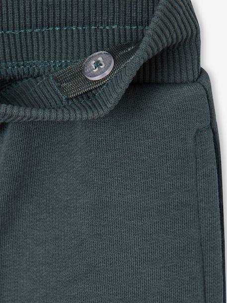 Pantalon jogging 'Athletic' garçon en molleton anthracite+chocolat+lichen - vertbaudet enfant 