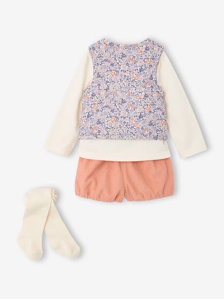 4-piece set for baby girls apricot - vertbaudet enfant 
