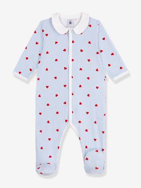 -Baby pyjamas with heart print collar by PETIT BATEAU 