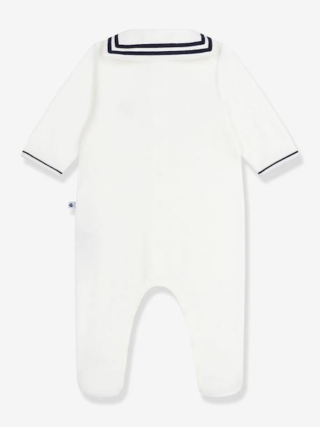 PETIT BATEAU Baby pyjamas with sailor collar white - vertbaudet enfant 