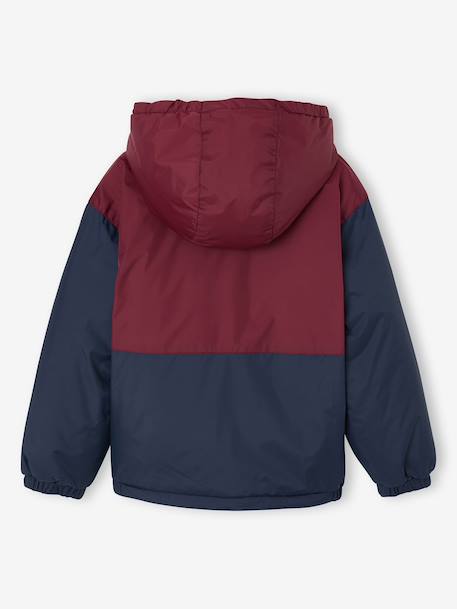 Blouson à capuche garçon bordeaux - vertbaudet enfant 