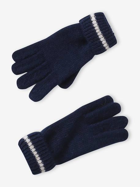 Ensemble garçon bonnet, snood et gants marine - vertbaudet enfant 