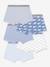 PETIT BATEAU Pack of 5 boxers for kids blue - vertbaudet enfant 