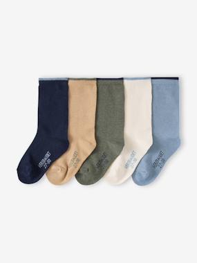 -Pack of 5 Pairs of Basics Socks for Boys