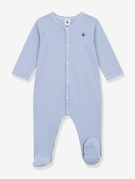 Baby pyjamas in milleraies stripes by PETIT BATEAU blue - vertbaudet enfant 