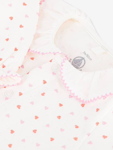 Pyjama bébé imprimé cœurs blanc - vertbaudet enfant 