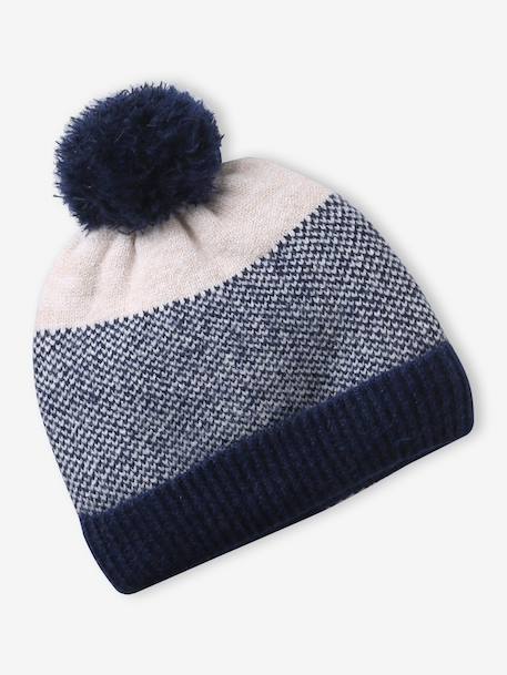 boys hat, snood and gloves set navy blue - vertbaudet enfant 