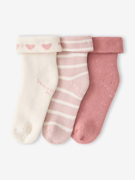 Pack of 3 booties for baby ecru - vertbaudet enfant 
