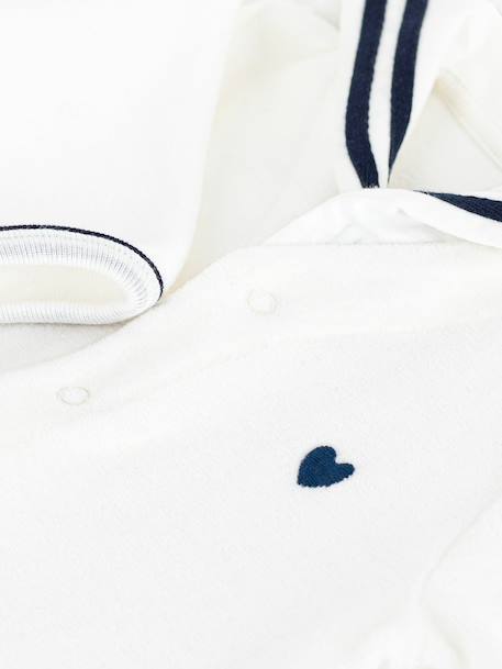 Baby pyjamas with sailor collar by PETIT BATEAU white - vertbaudet enfant 