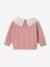 Long-sleeved jumper for baby girls mauve+mocha - vertbaudet enfant 