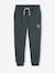 Pantalon jogging 'Athletic' garçon en molleton anthracite+chocolat+lichen - vertbaudet enfant 