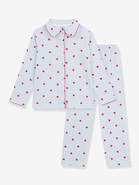 PETIT BATEAU Button-up pyjamas for kids light blue - vertbaudet enfant 