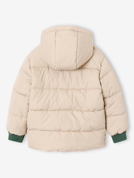 Parka with Reversible Hood, for Boys bronze+sage green - vertbaudet enfant 