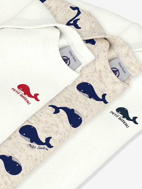 Lot de 3 bodies manches longues blanc - vertbaudet enfant 