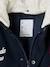 Teddy jacket with detachable hood for boys navy blue - vertbaudet enfant 